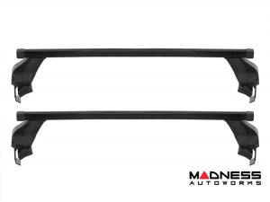 FIAT 500L Roof Rack Luggage Bars - Smooth Roof - Black - OMAC 